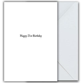 On The Ceiling, 21st Birthday Card for Her, Age 21 Birthday Card, Funny 21st Birthday Card for a Girl