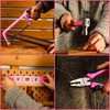 Pink Tool Kit Box Drill Set：DEKOPRO Home Mechanic Toolbox with