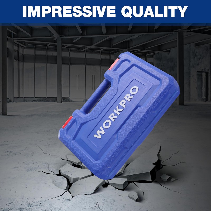 WORKPRO 25-Piece Torx Bit Socket Set, 1/4", 3/8", 1/2" Drive,