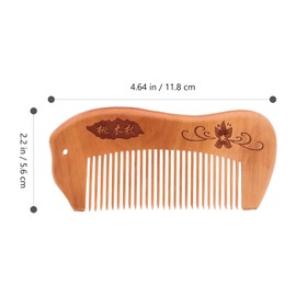 Baluue 2pcs Hair Combs Styling Comb for Women Wooden Detangler Brush Hairdressing Tool Fish Shape Static