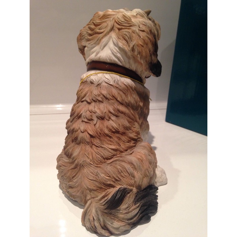 Sitting Shih Tzu Ornament Figure Figurine Model Gift Brown/White Leonardo