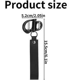 Yeanifeana Quick Release Clip Shackle for SCBA Mask,Firefighter Accessories, Quick Release Lanyard, Marine Grade 316 Stainless Steel Shackle for Rigging with Leather Handle (2)