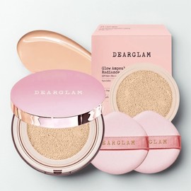 Anjumain Dear Glam Glow Ampoule Cushion Main Product + Refill Set No. 21 LIGHT BEIGE × 24g × 1 / 디어글램 글로우 앰플 쿠션 본품+리필세트 21호 LIGHT BEIGE × 24g × 1개