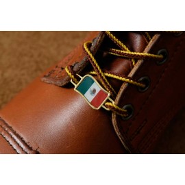 Brooklyn Maker 2 Mexico Flags Shoes Boot Lace Keeper Holder Charms Mexican by BrooklynMaker