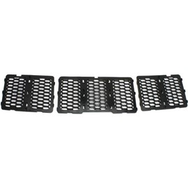 For Jeep Grand Cherokee Grille Assembly 2014 2015 2016 | Honeycomb Style | Textured Black Shell & Insert | Code MFF | MFE and MFK | Plastic | CH1200377 | 68143074AD