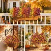 Der Rose 24Pcs Artificial Fall Flowers for Outdoors Porch Autumn
