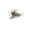 Poison Ring Bali Sterling Silver Locket Ring rainbow Moonstone AR04