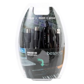 Bespeco BMUSB100 Interface Midi and Audio Cable for PC/Mac