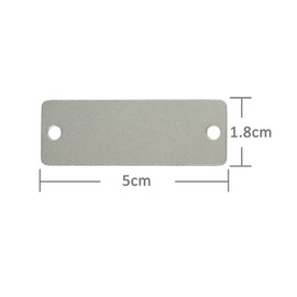 Pack of 25 Stainless Steel Blank Tags Rectangle Punch Blanks with Two Holes