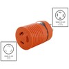 AC WORKS Orange 4Prong 20Amp 125/250Volt NEMA L14-20P Locking Plug