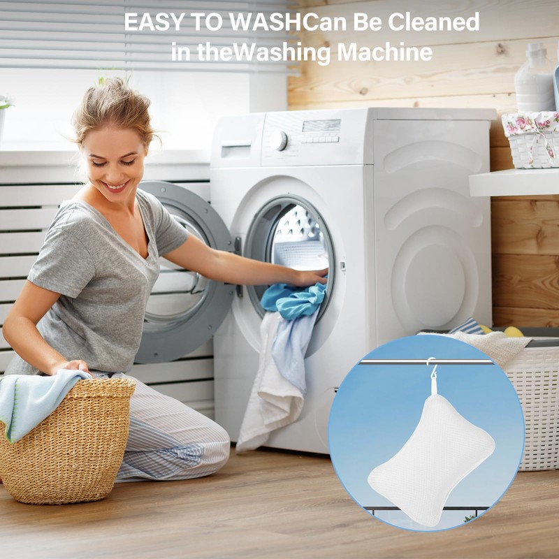 Quuylin Bath Pillow with 2 Strong Suction Cups, Bath Pillow
