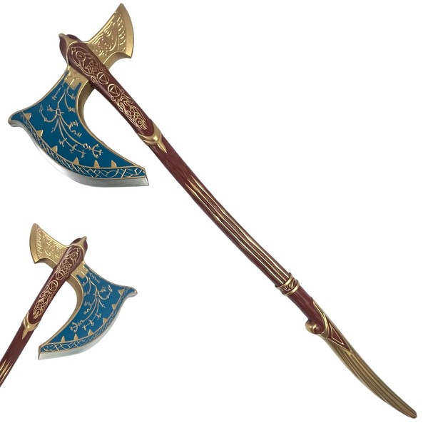 QUEQUAQUI 37’’ Fully Upgraded Foam Axe God-War for Video Game,
