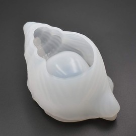 1Pc Conch Shape Epoxy Mold 11 x 7 x 5cm DIY Resin Casting Silicone Mold for Small Accessories Storage