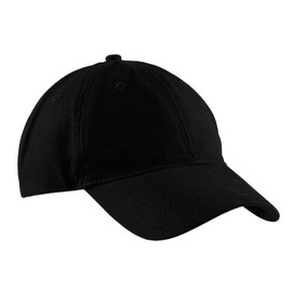 Port & Company - Brushed Twill Low Profile Cap. - Black - OSFA