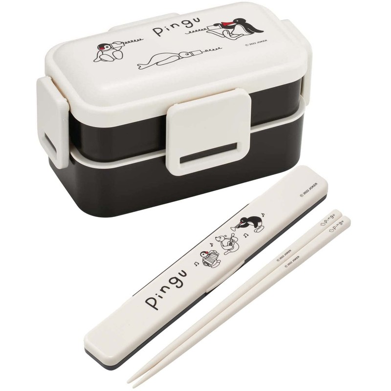 Skater ABC3AG-A Pingu Chopsticks and Case Set, 7.1 inches (18