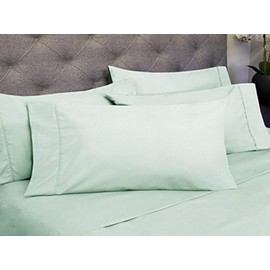 Sweet Home Collection 6 Piece 1800 Count Olivia Branch Microfiber Bedroom Sheet Set, King, Mint