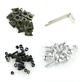 Xitomer Motorbike Universal Fairing Bolt Kits Fasteners Fit for GSXR600 CBR650F CBR1100XX VFR750F XSR700 Ninja650 NinjaZ650 Ninja ZX-14 RSV4,Fairing Bolt Kits Fasteners (Silver)
