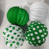 Red Lanterns with White Dots | 22 cm Diameter |
