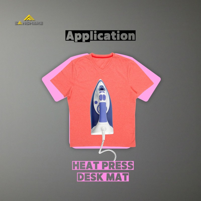 Sanshare Heat Press mat with T-Shirt Shape Double Sides workable