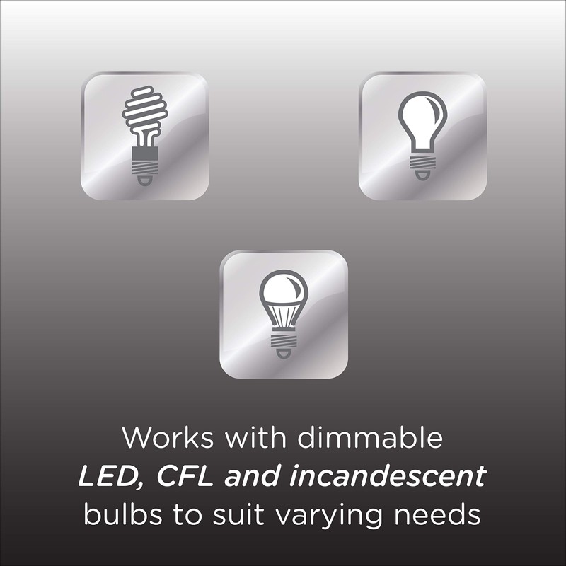 UltraPro, Dimmable LED, CFL & Incandescent Bulbs, Single Pole, On/Off