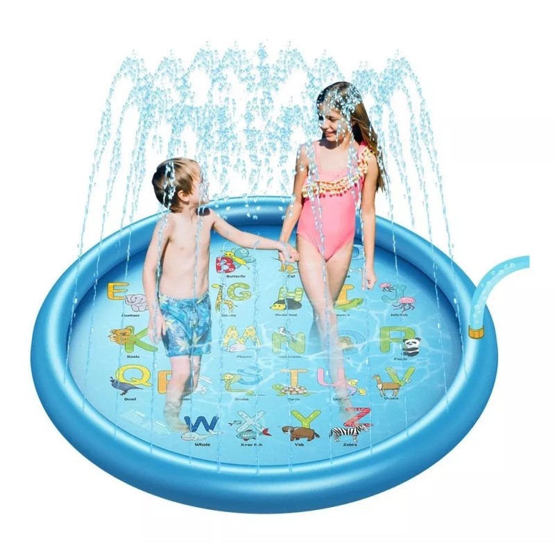 Tuybb Alfombrilla Tapete Agua Fuente Inflable Niños Juguete 170cm