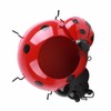 Metal Ladybug Flower Planter Insect Design Flower Pot for Indoor