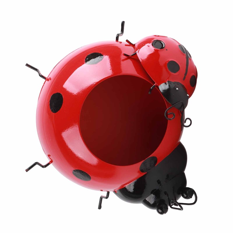 Metal Ladybug Flower Planter Insect Design Flower Pot for Indoor