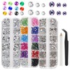 6000 pezzi di strass, strass di cristallo AB, con pinzette