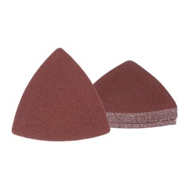 Kozelo 15pcs Mouse Sander Detail Sandpaper - [ 150 Grit, 3-1/8" ] Triangle Hook and Loop Assorted Sanding Pads Sheet for Wood Furniture Polishing Use | Aluminum Oxide Sandpaper