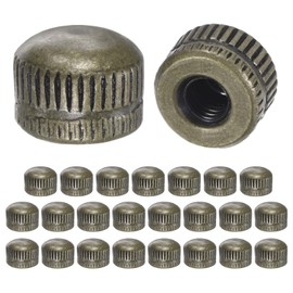 M METERXITY 25-Pack Threaded Cap Nuts, M4x11mm Screw Caps for Light Fixture, Female Knurled Knob Nut for Ceiling Light Cover Replacement/Decorative Lamp Parts, Acorn Screw Top [Bronze Tone]