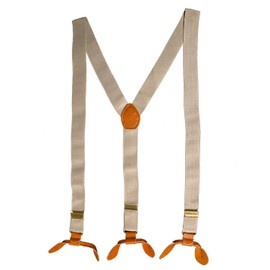 Trimming Shop 25mm Men's Suspender Braces - Y Shape Adjustable Elasticated Suspenders Button Hole Braces - Fashion Accessory for Parties, Weddings, Casual, Formal Events