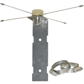 Tram 1465 NMO Mount to UHF-Female Connector Ground Plane Kit, Silver