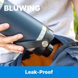 Bluwing Spout Lid for Yeti Rambler Water Bottle 18 26 36 64 oz and Jr. 12 oz Kids Bottle, Replacement Lids with Flexible Handle for YETI Rambler Bottle, BPA Free(Black)