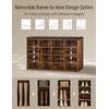 DINZI LVJ Shoe Storage Bench with Cushion, 14-Cubby Shoe Rack,
