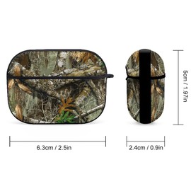 YouTary Autumn Hunting Tree Camo Pattern Compatible with Airpods Pro Case Cover with Keychain Headphone Cover Unisex Shockproof Protective Wireless Charging Headset Accessories