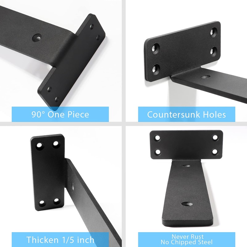 Shelf Brackets Floating Shlef Brackets 6-Inch 6-Packs, 1/5 Inch Thick