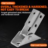 ITEVE.GD Adjustable Brace Fitting (Silver,2Pack),180 Degree Turn Joint Connector Bracket