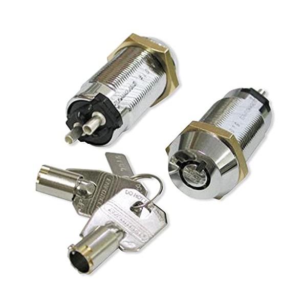 Seco-Larm SS-090-2H0 Enforcer SPST Tubular Key Lock, Shunt On Off,