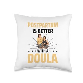 Postpartum Doula Gifts For Doulas Postpartum Doula Child Birth Midwife Throw Pillow, 16x16, Multicolor