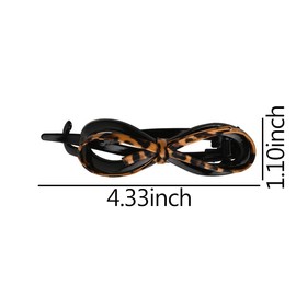 Flat Hair Clips Barrettes for Women Leopard Twist Hair Bow Clip for Long Hair Non Slip Ponytail Holder for Girls Bow Hair Clip Claw for Thick Thin Hair Elegant Hair Accessories Decorations for Women