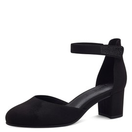 Jana Womens Ladies Pumps with Diamante Strap Vegan, black