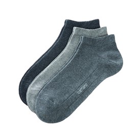 Camano CA-SOFT Trainer Socks Pack of 9 (Camano Socken Ca-soft Sneaker 9er Pack) - Dark Grey/Light Grey/Anthracite (49) Plain, size: 35-38
