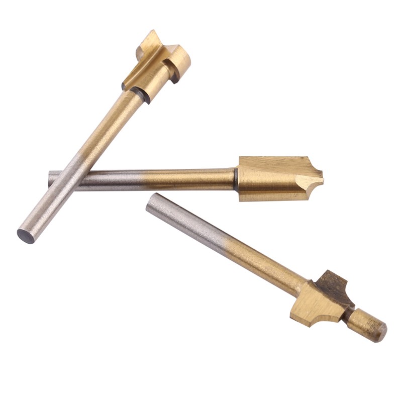 10pcs HSS Titanium Coated Woodworking Edge Cutters Trimmer Router Machine