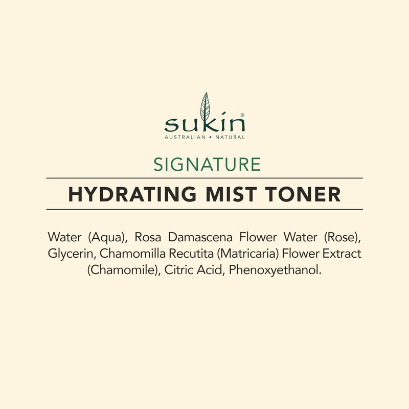 Sukin Signature Hydrating Mist Toner 125ml - alcohol free with