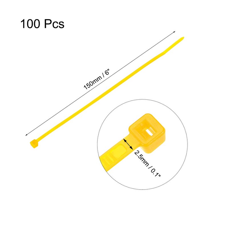 uxcell Cable Zip Ties Nylon Cable Wire Ties 6 Inch