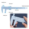OHYER 4 Pieces Plastic Vernier Caliper with Double Scale Vernier
