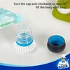 MR.SIGA Soap Dispensing Palm Brush, Kitchen Brush for Dish Pot