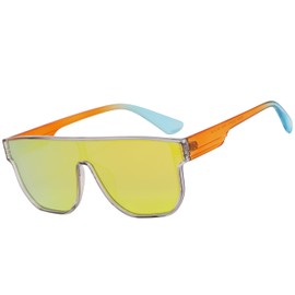 RAVI EYEWEAR TR90 Frame Polarized Sunglasses – Lightweight UV400 Protection Sports & Fashion Sunglasses for Men & Women (Yellow)