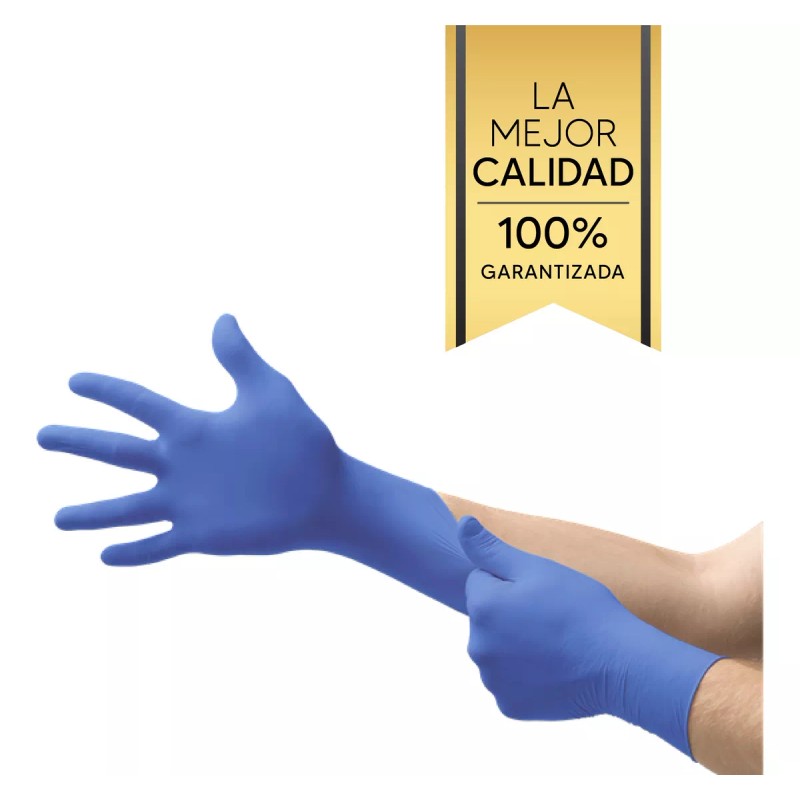 DCTG Guante De Nitrilo 100 Piezas Color Azul Talla Chica