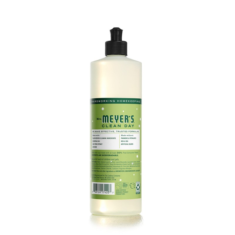 Mrs. Meyer's Clean Day Dish Soap, Cruelty Free and Biodegradable
